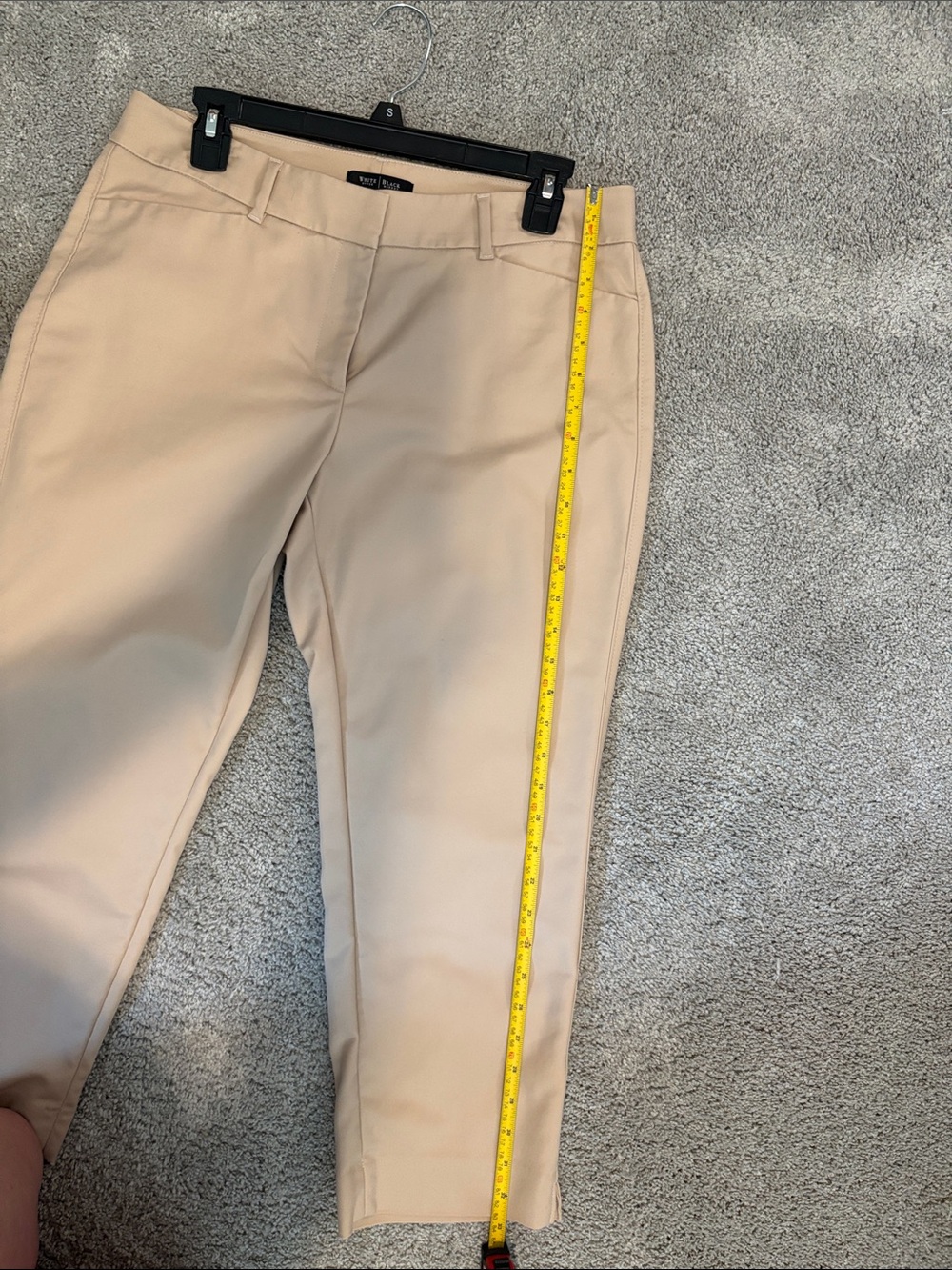 White House Black Market Perfect Form Straight Crop Pants - Beige - Size 10 - Picture 7 of 8